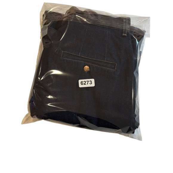 Goldsign Wide-Leg Pleated Denim Trousers | Made in USA, Size 26 - Picture 14 of 14